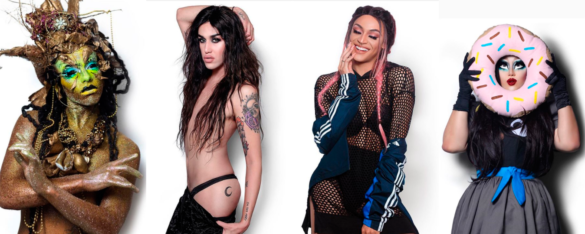 Alma Negrot, Adore Delano, Pabllo Vittar e Kim Chi no projeto "The Drag Series"