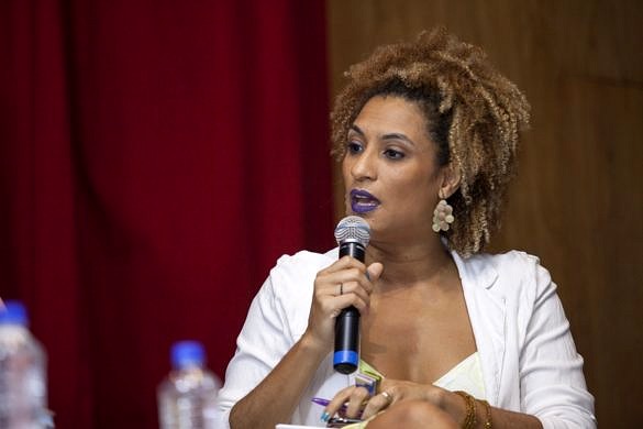Marielle Franco em debate sobre políticas LGBTQIA+ promovido pela UFRJ (Foto: Ricardo Schmidt | Híbrida)