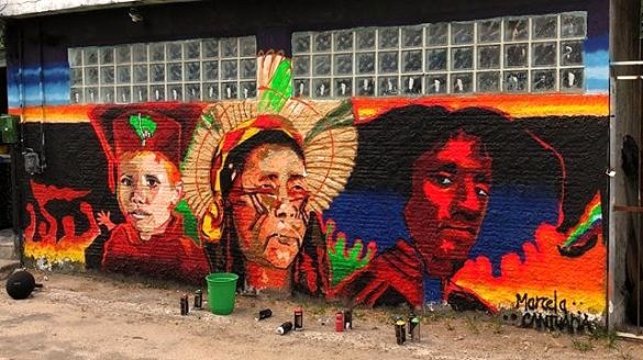 Mural da Rede Nami com homenagem a Matheusa Passarelli (Foto: Divulgação)