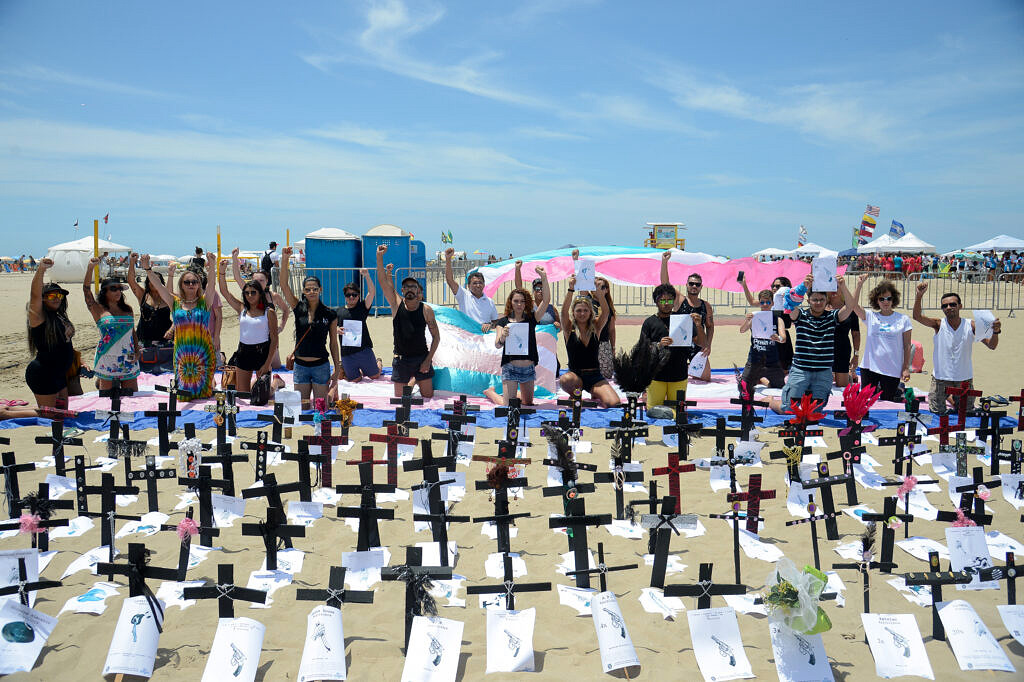 Protesto em memória às vítimas da transfobia no Brasil, em 2017 (Foto: Tomaz Silva | Agência Brasil)