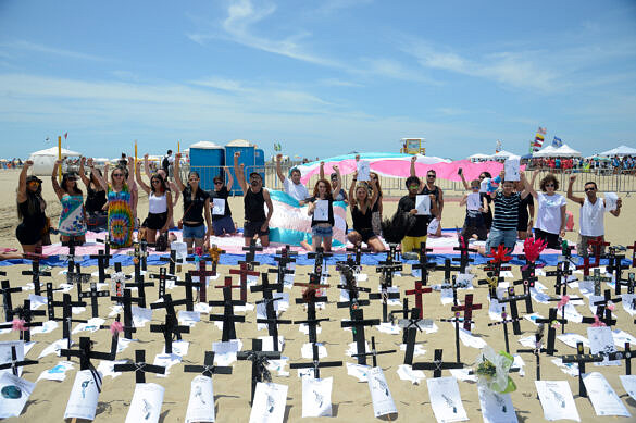 Protesto em memória às vítimas da transfobia no Brasil, em 2017 (Foto: Tomaz Silva | Agência Brasil)