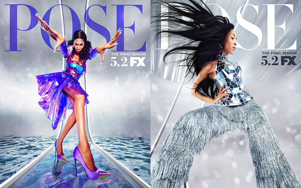 Elektra (Dominique Jackson) e Blanca (MJ Rodriguez) nos cartazes divulgados da 3ª e última temporada de Pose (Foto: Divulgação)