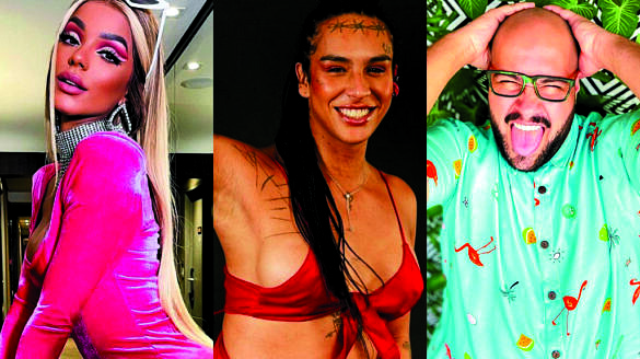 Brunna Gonçalves, Linn da Quebrada e Tiago Abravanel fazem parte do elenco do BBB22 (Foto: João Cotta/TV Globo)