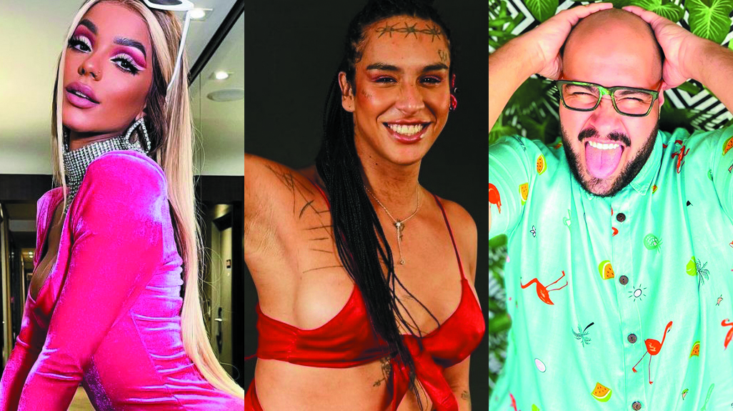 Brunna Gonçalves, Linn da Quebrada e Tiago Abravanel fazem parte do elenco do BBB22 (Foto: João Cotta/TV Globo)