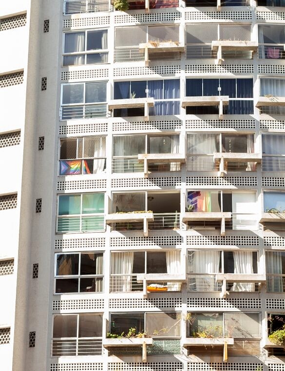 Moradores do Largo do Arouche mostram apoio à 5ª Marcha do Orgulho Trans de São Paulo (Foto: Rafael Monteiro | Revista Híbrida)