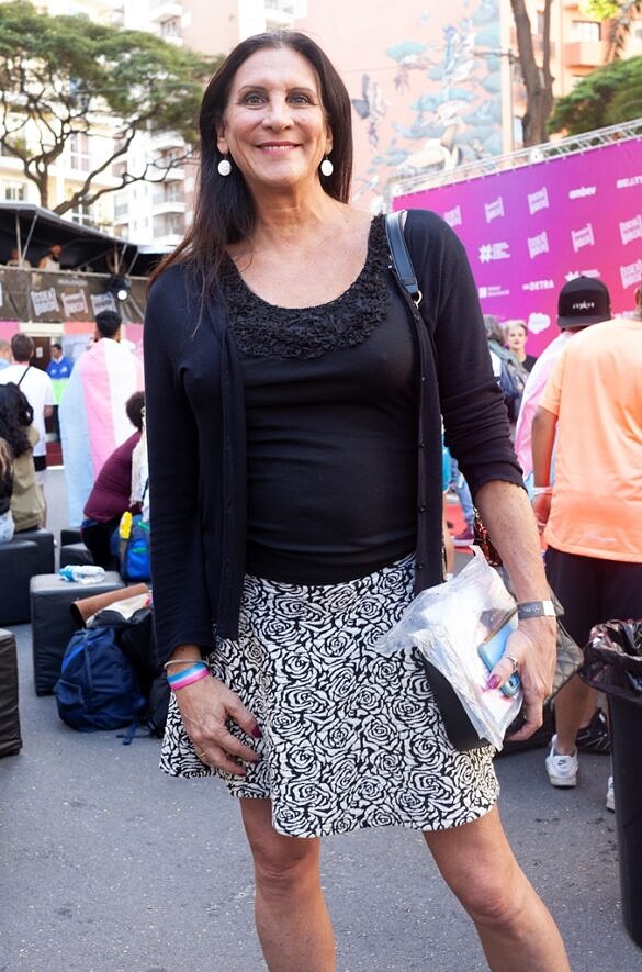 A advogada Márcia Rocha na 5ª Marcha do Orgulho Trans de São Paulo (Foto: Rafael Monteiro | Revista Híbrida)