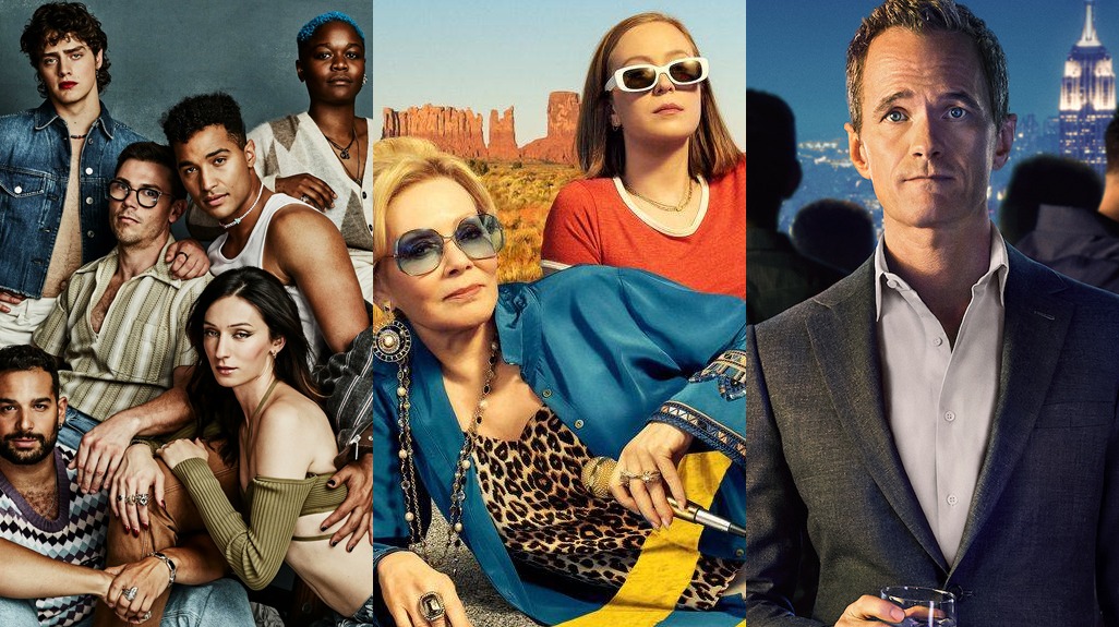 A releitura de "Queer As Folk", o fenômeno "Hacks" e a comédia "Uncoupled" estão entre as melhores séries LGBTI+ lançadas em 2022 (Fotos: Divulgação)