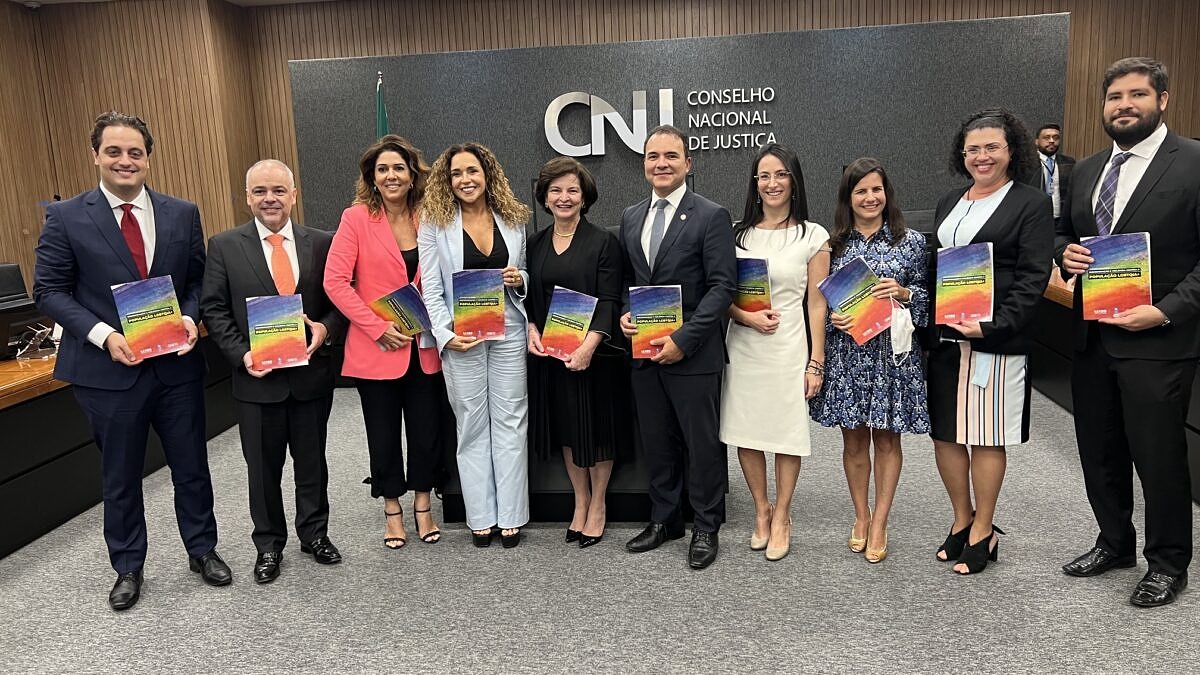 Cerimônia de lançamento do "Rogeria" e da pesquisa Discriminação e Violência contra a População LGBTQIA+ no Conselho Nacional de Justiça (Foto: Reprodução)