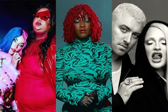 Parceria de Pabllo Vittar e MC Carol em "Descontrolada", disco de Deize Tigrona e "Unholy", de Sam Smith com Kim Petras, são destaques entre os lançamentos musicais LGBTI+ de setembro (Fotos: Divulgação)