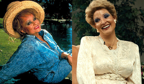 Tammy Faye e Jessica Chastain, que interpretou a televangelista em 2021