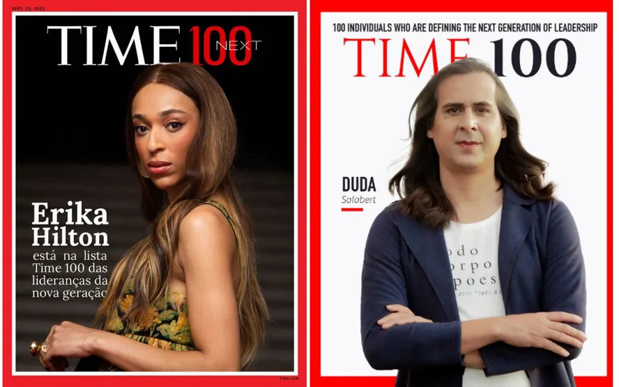 Erika Hilton e Duda Salabert foram eleitas duas das 100 maiores "lideranças do futuro" pela TIME (Foto: Reprodução)