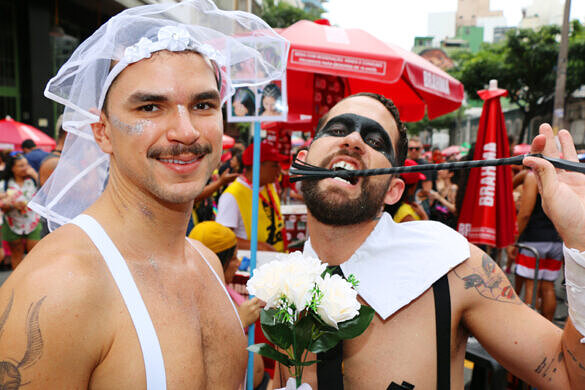 Foliões LGBTQIA+ durante o pré-Carnaval de São Paulo [Foto: Pedro Stephan]