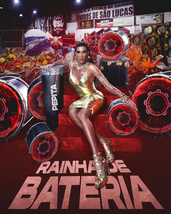 Pepita será Rainha de Bateria da Unidos de São Lucas (Foto: Divulgação)