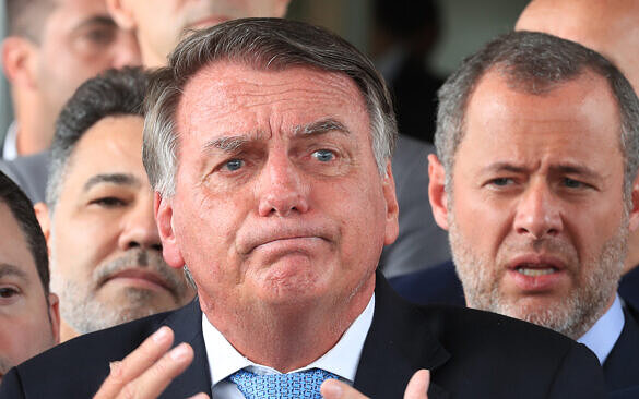 Ex-presidente Jair Bolsonaro durante declaração à imprensa após virar Réu no STF (Foto: Lula Marques/Agência Brasil)