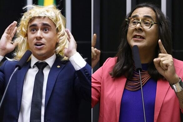 Nikolas Ferreira (PL-MG) é condenado por transfobia contra Duda Salabert (PDT-MG) (Fotos: Divulgação | Câmara dos Deputados)